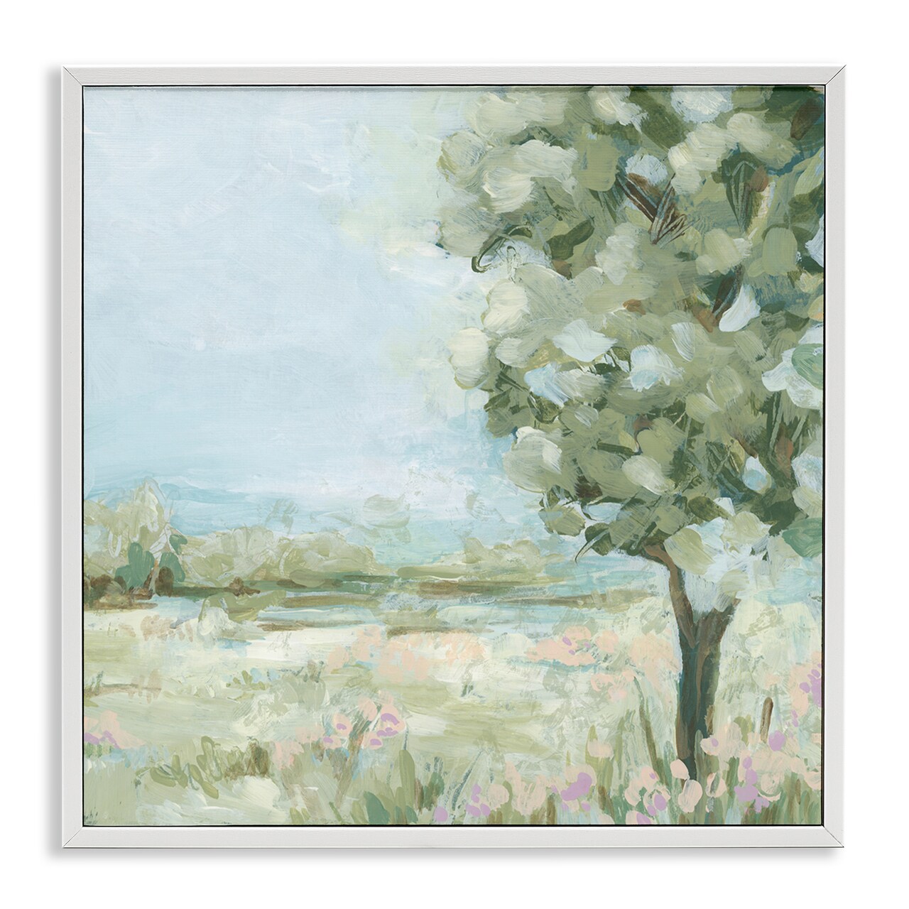 Stupell Industries Lone Tree by Field Framed Giclee Wall Art Design by June Erica Vess